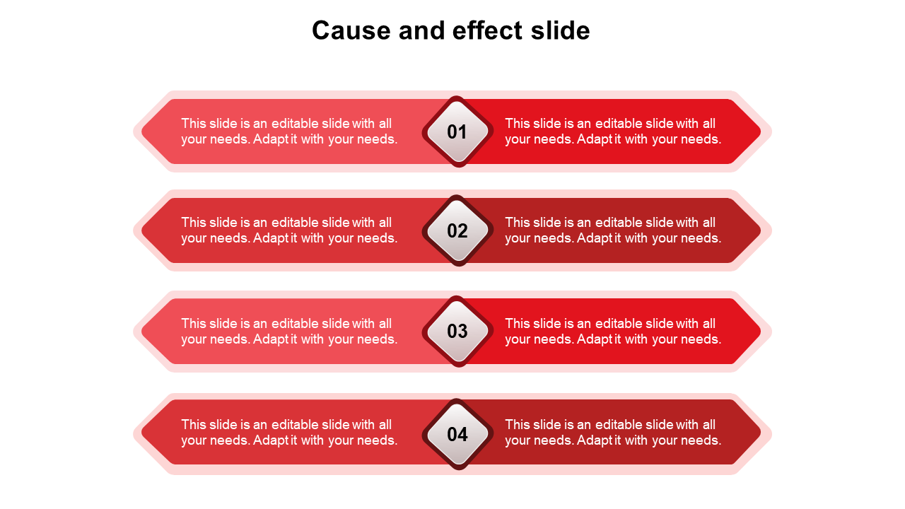 cause and effect slide design-red